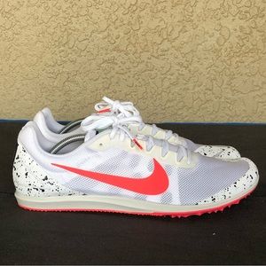 Nike Zoom Rival D10 White Flash Crimson Track Shoes Men's Size 14 (907566-100)